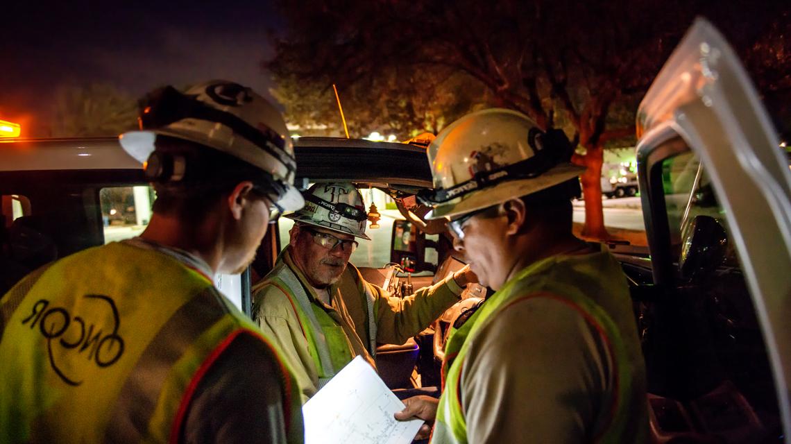 Members of the Oncor team in the field